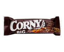 Батончик цільнозерновий з печивом та темним шоколадом Corny BIG Dunkle Schoko-Cookies, 50 г (4011800571511) - фото