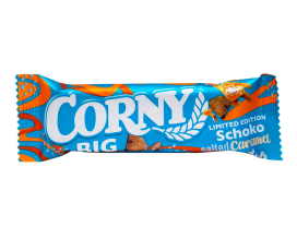 Батончик цельнозерновой с соленой карамелью и молочным шоколадом Corny BIG Schoko Salted Caramel, 40 г (4011800577414) - фото