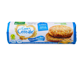Печиво без цукру цільнозернове з вівсяними пластівцями GULLON Cuor di Cereale Classico Senza Zuccheri, 280 г (8410376043686) - фото