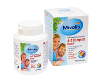 Біологічно активні добавки з 24 вітамінами та мінералами Mivolis A-Z Komplett Depot, 100 таблеток (4058172101359) - фото