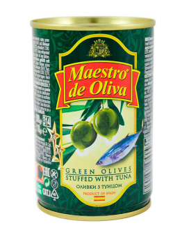 Оливки с тунцом Maestro de Oliva, 280 г (ж/б) 8436024299250 - фото