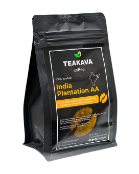 Кофе в зернах Teakava India Plantation AA, 250 г (моносорт арабики) - фото