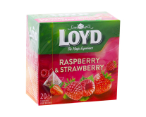 Чай фруктовий Малина-полуниця LOYD Raspberry & Strawberry, 40 г (20шт*2г) (5900396016164) - фото