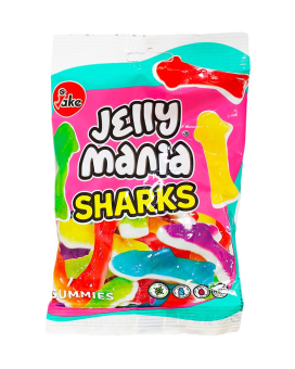 Желейные конфеты JAKE Jelly Mania Sharks Акулы, 100 г (8412147029066) - фото