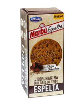 Печиво цільнозернове із спельти з шоколадною крихтою Artiach Marbu Espelta, 300 г (8436048962352) - фото