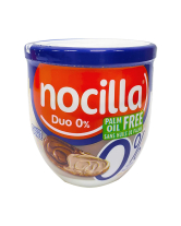 Шоколадна та молочно-фундучна паста без цукру Nocilla Duo 0%, 190 г (8410014473318) - фото
