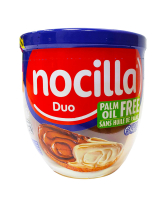 Шоколадна та молочно-фундучна паста Nocilla Duo, 190 г (8410014457110) - фото