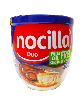 Шоколадная и молочно-фундучная паста Nocilla Duo, 190 г (8410014457110) (8410014477668) - фото