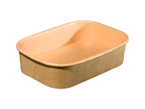 Салатник прямокутний крафтовий 580 мл, 170х120х45 мм, 50 шт (НАБІР № 4) - фото