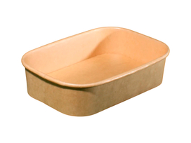 Салатник прямоугольный крафтовый 580 мл, 170х120х45 мм, 50 шт (НАБОР № 4) - фото