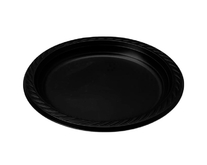 Тарілка PP чорна D-180 мм LFTZ, 100 шт - фото