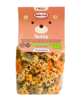 Макарони органічні DALLA COSTA BIO Baby Teddy Ведмедики з томатом та шпинатом, 200 г - фото
