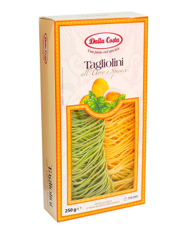 Макарони DALLA COSTA Tagliolini Тальоліні з яйцем та шпинатом, 250 г - фото