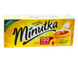 Чай черный Minutka в пакетиках, 140 г (100шт*1,4г) (5900396000910) - фото