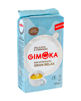 Кофе молотый Gimoka Gran Relax Decaffeinato (без кофеина), 250 г (40/60) 8003012000169 - фото