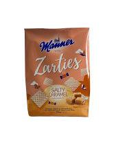 Вафлі Manner Zarties з начинкою солона карамель 200г 5шт/ящ (9000331627526) - фото