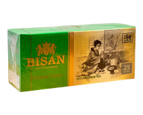 Чай Восточный Зеленый BISAN Oriental Green (зеленый чай в пакетиках), 25шт*2г (4791007012696) - фото