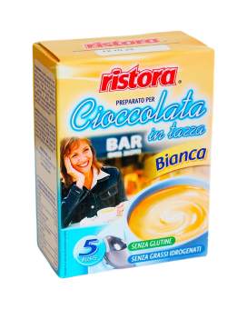 Горячий шоколад белый порционный Ristora Bar Cioccolata In Tazza Bianca, 5шт*23г 8004990112233 - фото