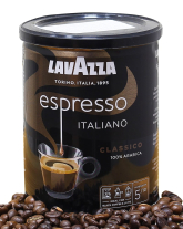 Кофе молотый Lavazza Caffe Espresso/ Lavazza Espresso Italiano Classico 100% арабика, 250 г (ж/б) 8000070018877 - фото
