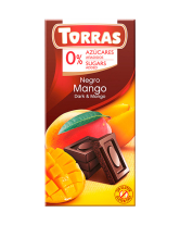 Шоколад чорний без цукру, без глютену TORRAS з манго 52%, 75 г (8410342006301) - фото
