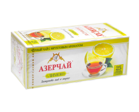Чай черный Azercay "Лимон", 1,8г*25 шт (ароматизированный чай в пакетиках) (4760062102574) - фото