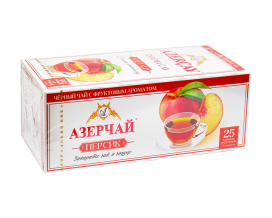 Чай черный Azercay "Персик", 1,8г*25 шт (ароматизированный чай в пакетиках) (4760062102536) - фото