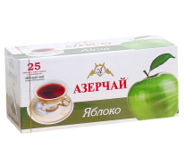 Чай чорний Azercay "Яблуко", 1,8г*25 шт (ароматизований чай у пакетиках) (4760062102543) - фото
