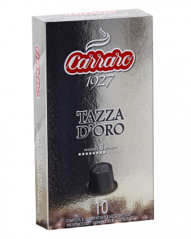 Кава в капсулах Carraro Tazza D'oro NESPRESSO, 16 шт (100% арабіка) - фото