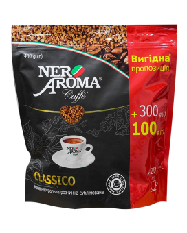 Кофе растворимый Nero Aroma Classico, 400 г (100 г в подарок) (30/70) 4820093482431 - фото