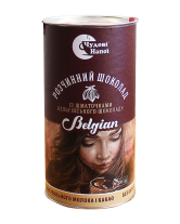 Гарячий шоколад Чудові напої Belgian зі шматочками бельгійського шоколаду, 200 г (тубус) - фото