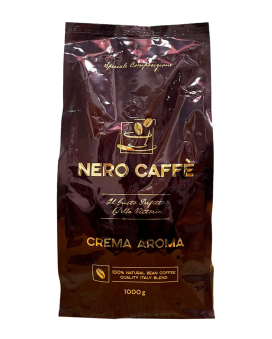 Кофе в зернах Nero Caffe CREMA AROMA, 1 кг (30/70) (4820268030146) - фото