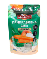 Сіль приправлена цибулею, морквою та кропом Idealetta Мікс № 3, 170 г - фото