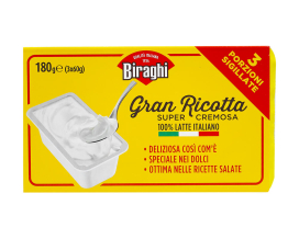 Сир Рікотта вершковий Biraghi Gran Ricotta, 3шт*50г - фото