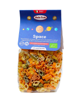 Макарони органічні DALLA COSTA BIO Baby Space Космос з томатом та шпинатом, 200 г - фото