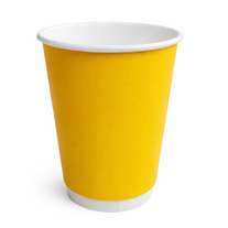 Стакан однослойный желтый 250 мл 50 шт - фото
