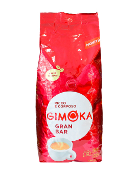Кофе в зернах Gimoka Rosso Gran Bar, 1 кг (20/80) 8003012000039 - фото