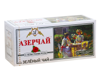 Чай зелений з трояндою Azercay, 2г*25 шт (у пакетиках) - фото