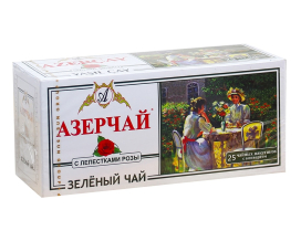 Чай зеленый с розой Azercay, 2г*25 шт (в пакетиках) - фото