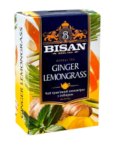 Чай травяной Лемонграсс с имбирем BISAN Ginger Lemongrass, 80 г (4820186122558) - фото