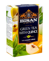 Чай зеленый с айвой BISAN Green Tea With Quince, 80 г (4820186122565) - фото