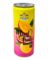 Напій соковмісний негазований Мультифрукт BISAN Mixed Fruits Fruit Drink, 250 мл (4820186123845) - фото