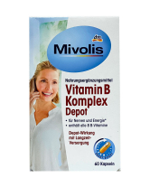 Фото продукта:Витамин B Комплекс Депо Mivolis Vitamin B Komplex Depot, 60 капсул (40581...