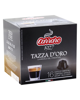 Кава в капсулах Carraro Tazza D'oro DOLCE GUSTO, 16 шт (100% арабіка) (8000604900845) - фото