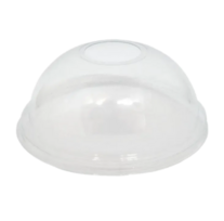 Кришка ПЕТ купольна з отвором 100 шт/уп - фото