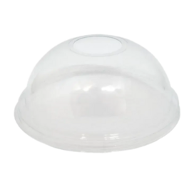 Кришка ПЕТ купольна з отвором 100 шт/уп - фото