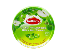 Леденцы со вкусом зеленого яблока Kalfany Green Apple Candies, 150 г (4002590000015) - фото