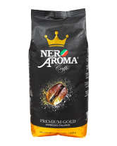 Кава в зернах Nero Aroma Premium Gold, 1 кг (80/20) (8019650004827) - фото