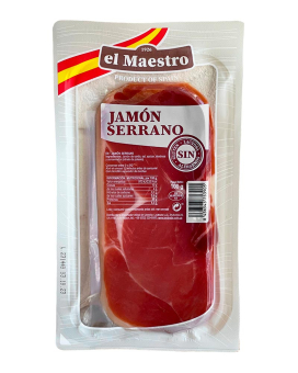 Хамон Серрано нарезка el Maestro Jamon Serrano,100 г (8436543753905) - фото