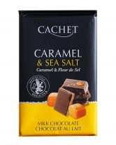 Шоколад Cachet молочный с соленой карамелью 32%, 300 г - фото