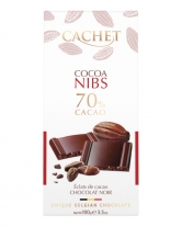Шоколад Cachet экстра черный с какао-бобами 70%, 100 г - фото